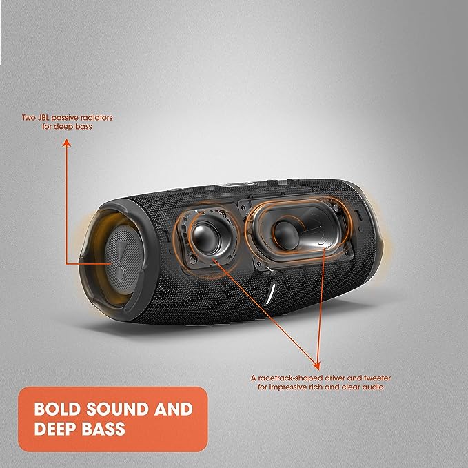 A JBL Bocina Portátil Charge 5 Bluetooth Negro.
