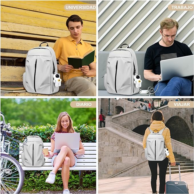 A Mochilas para Laptop Portátil 15.6 pulgadas Impermeable Mochila Antirrobo Ligero　Deportiva Universidad Elegante.