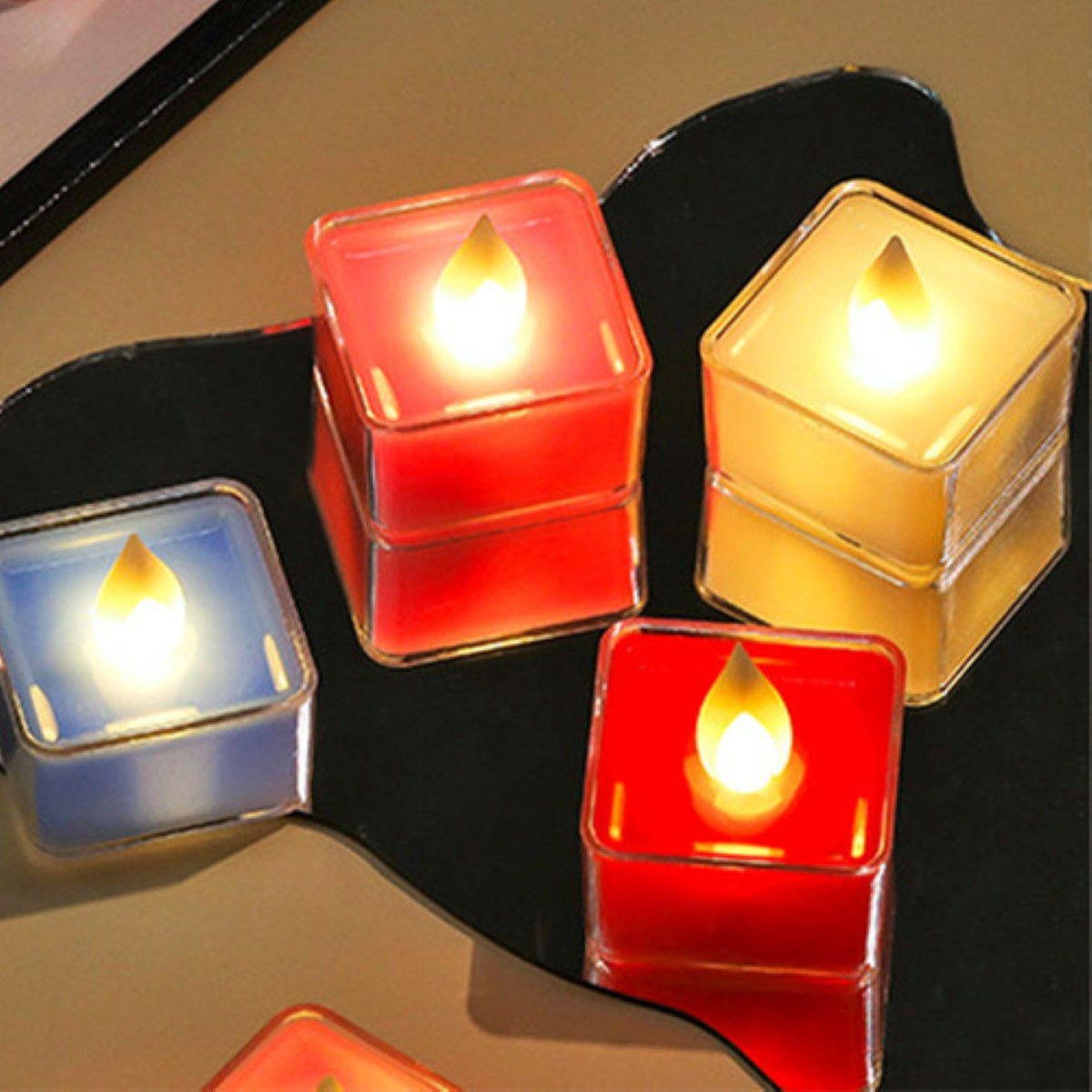"24 Velas Led Flotantes Decorativas Multicolor Sin Llama ".