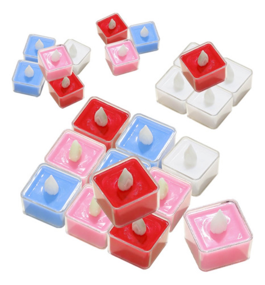 "24 Velas Led Flotantes Decorativas Multicolor Sin Llama ".