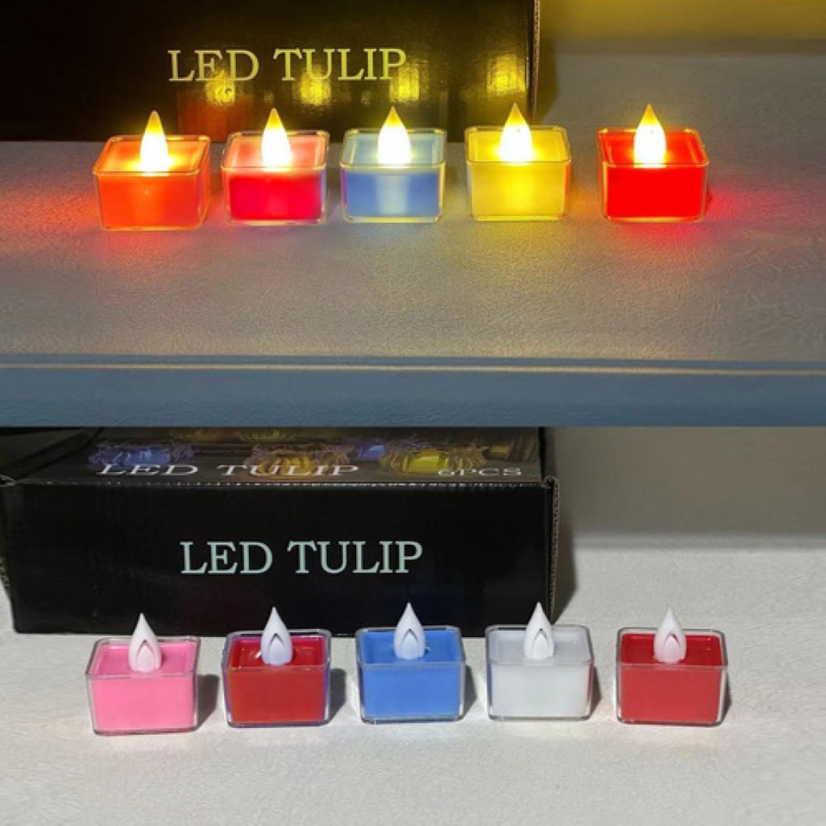 "24 Velas Led Flotantes Decorativas Multicolor Sin Llama ".