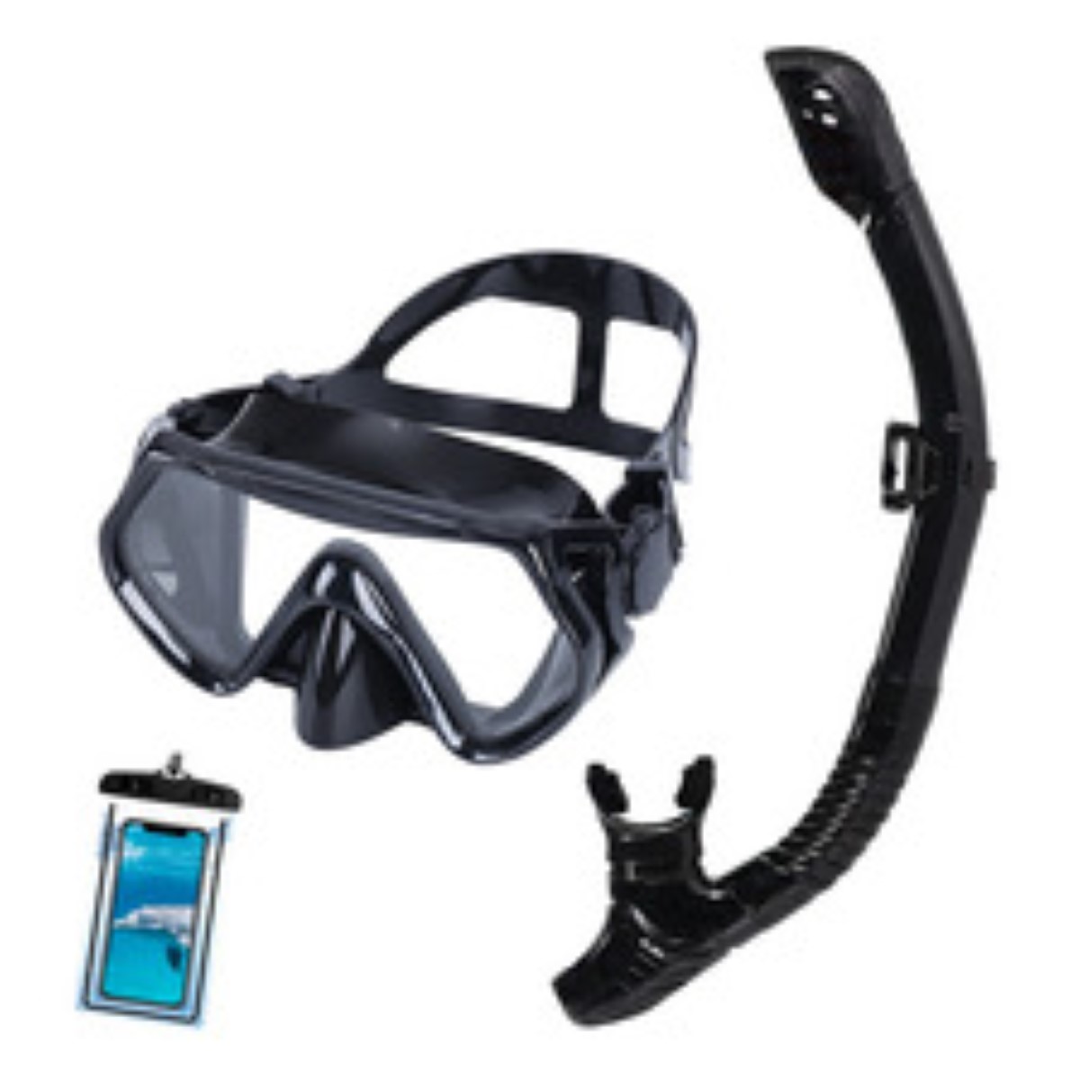 Máscara De Snorkel Con Bolsa Impermeable Morado Talla L/XL