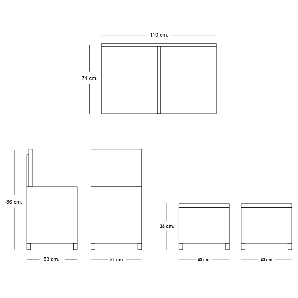 Ilios Innova Comedor para Jardín Juego de 8 sillas acojinadas de ratán con Mesa de Vidrio Templado para Exterior (Gris)
