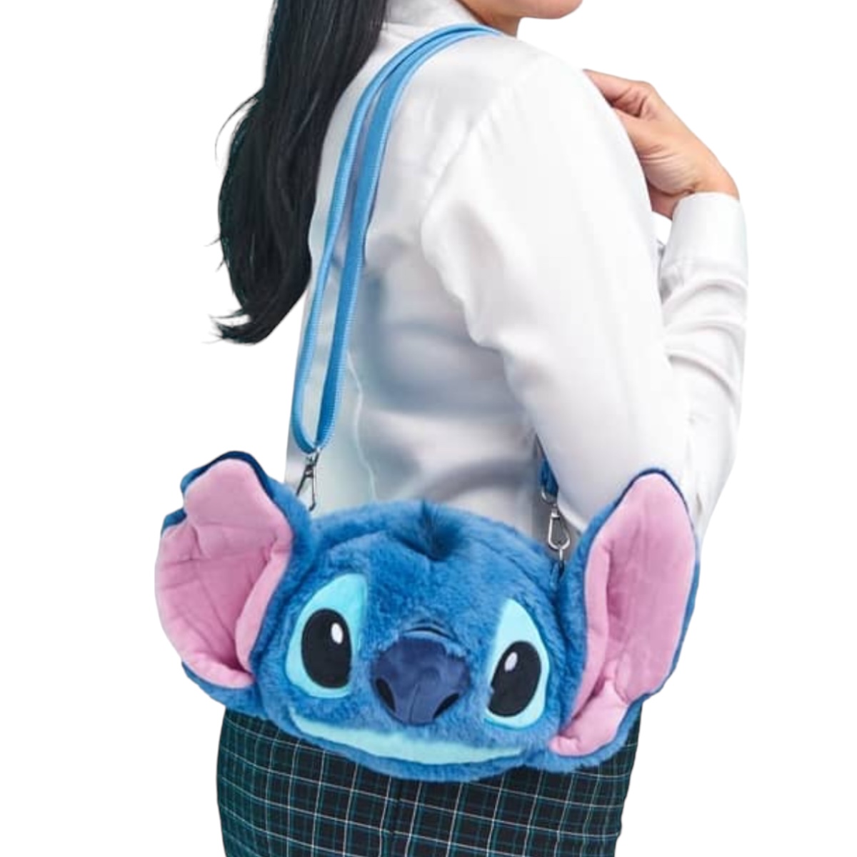 Bolsa Crossbody De Peluche Stitch Angel.