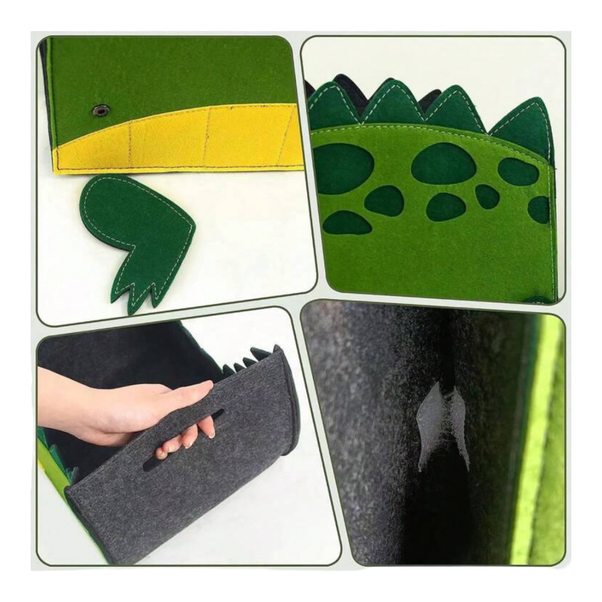 Cesta De Almacenamiento De Fieltro De Cocodrilo Plegable.