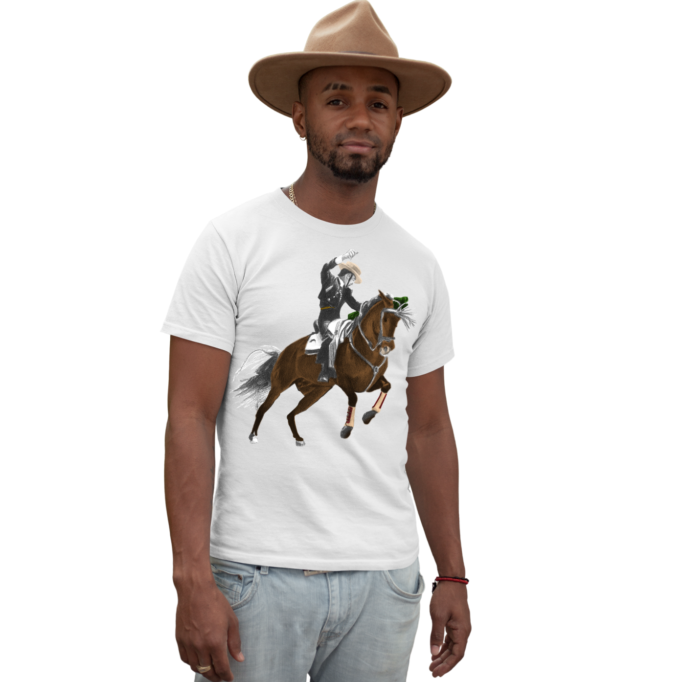 Playera Hombre Estampada Moda Premium Caballo Rejoneador Toros Fiesta brava