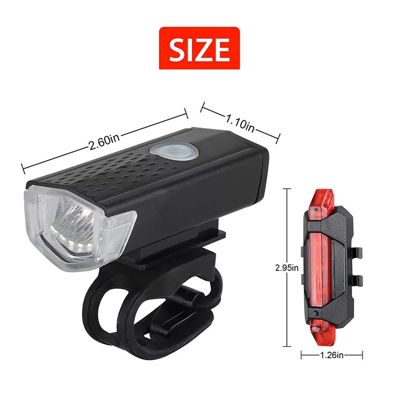 Luz Delantera Y Trasera Led Recargable Para Bicicleta.