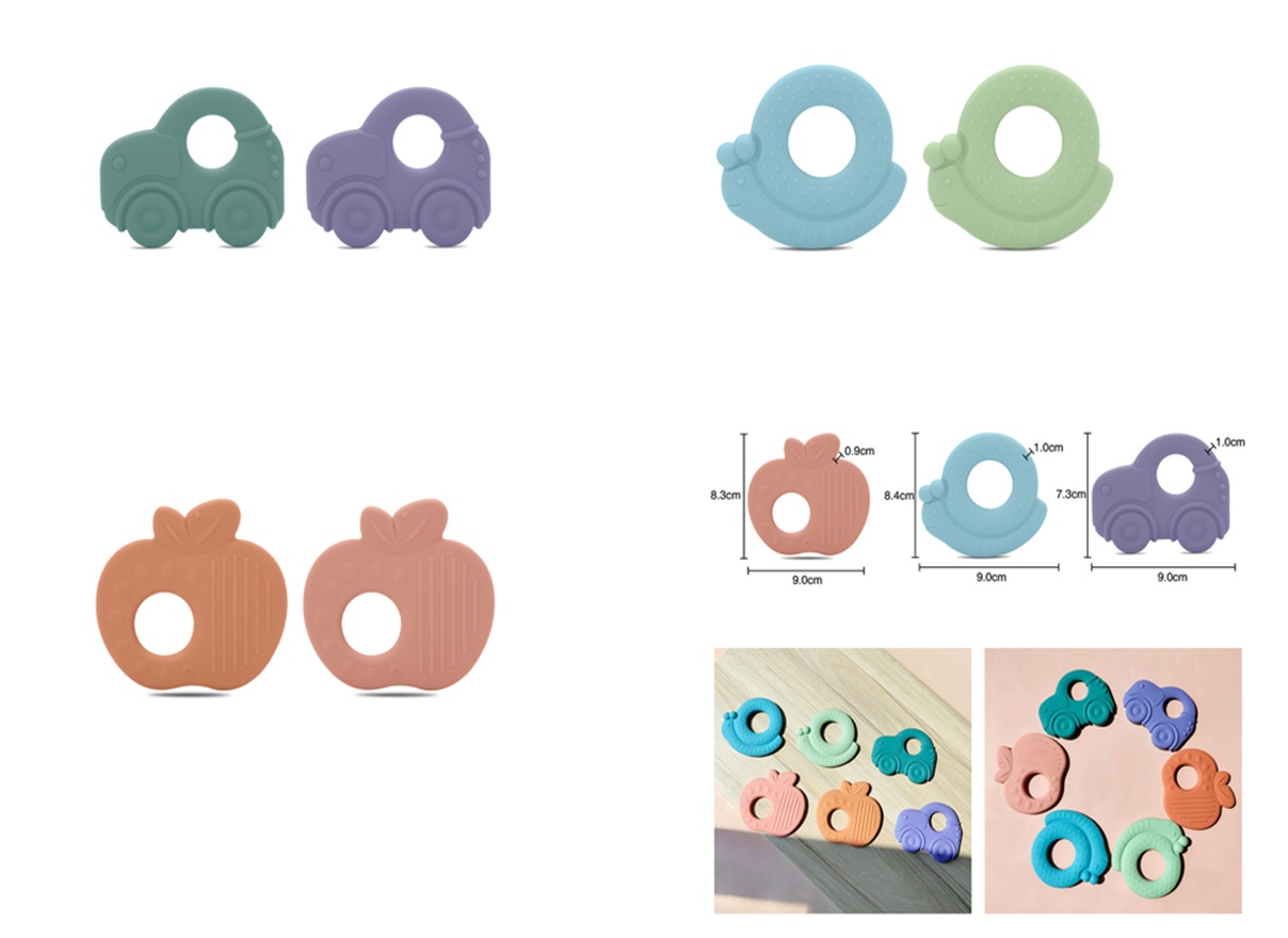 Kit De 5 Mordederas De Silicón Para Bebe En Diversas Formas.