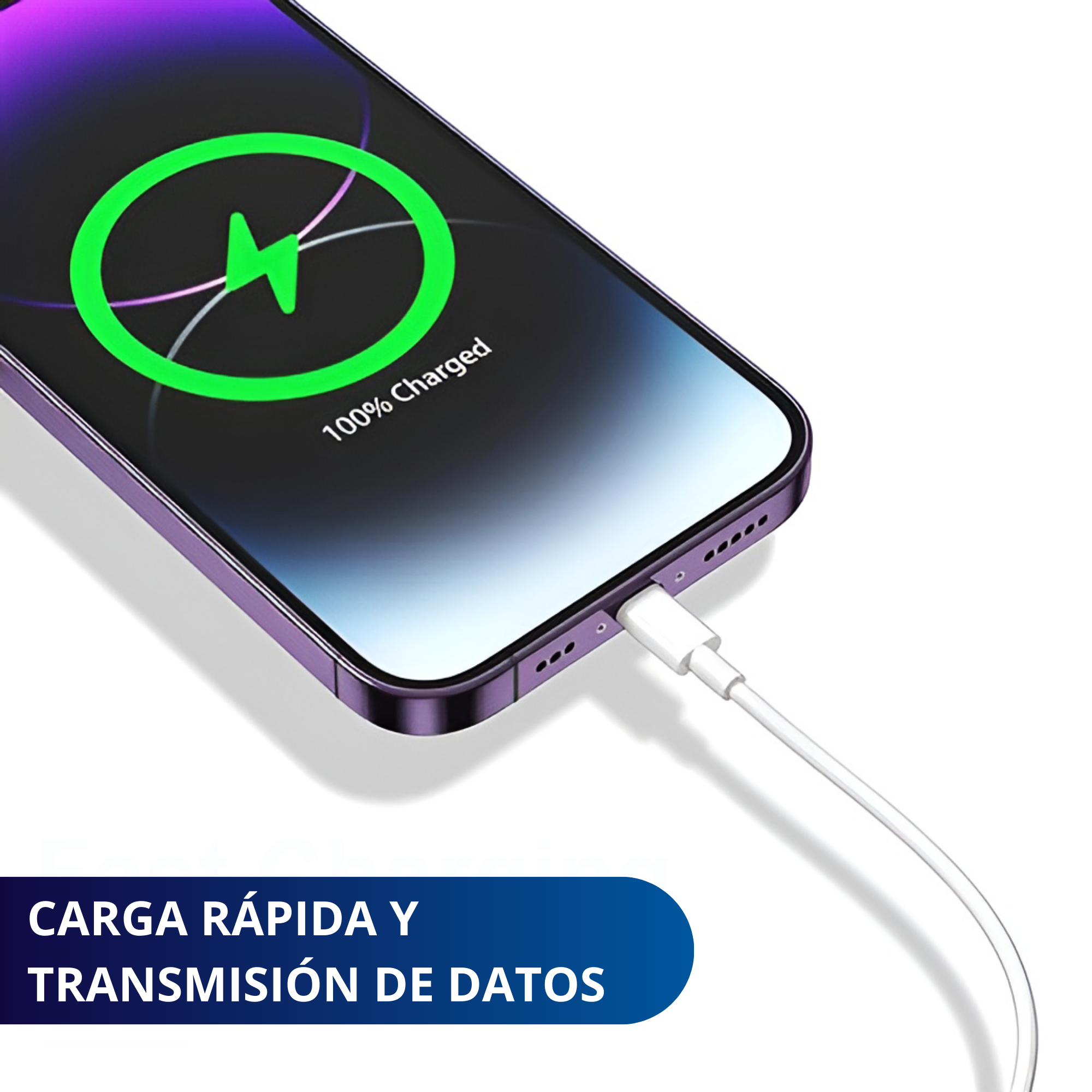 CABLE TIPO C PARA IPHONE 15 ECOMLAB CABLE CARGA RAPIDA DATOS.