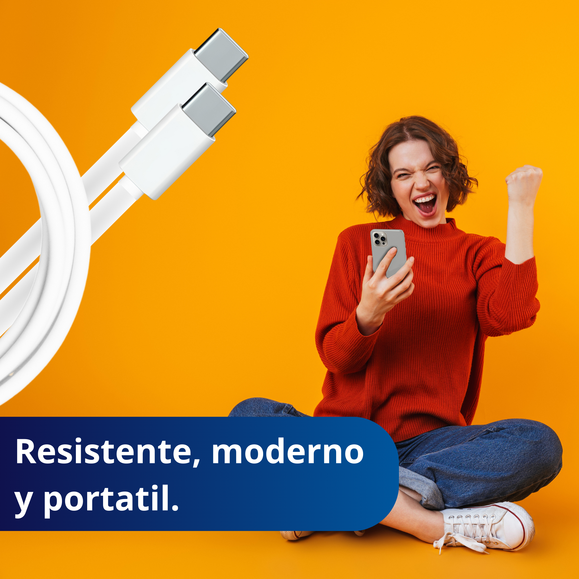CABLE TIPO C PARA IPHONE 15 ECOMLAB CABLE CARGA RAPIDA DATOS.
