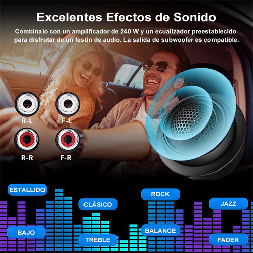 Auto Estereo Coche Reproductor Mp3 Radio Con Bt Aux Usb Sd
