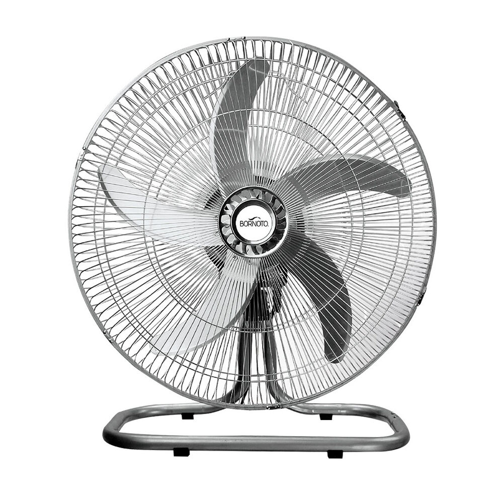 Ventilador de Piso/Pared/Pedestal de 18'' Bornoto con 3 Velocidades y 5 Aspas, Metálico.