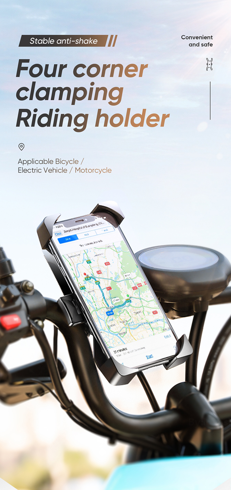 Pack de 5 Soportes Para Celular Para Bicicleta O Motocicleta.