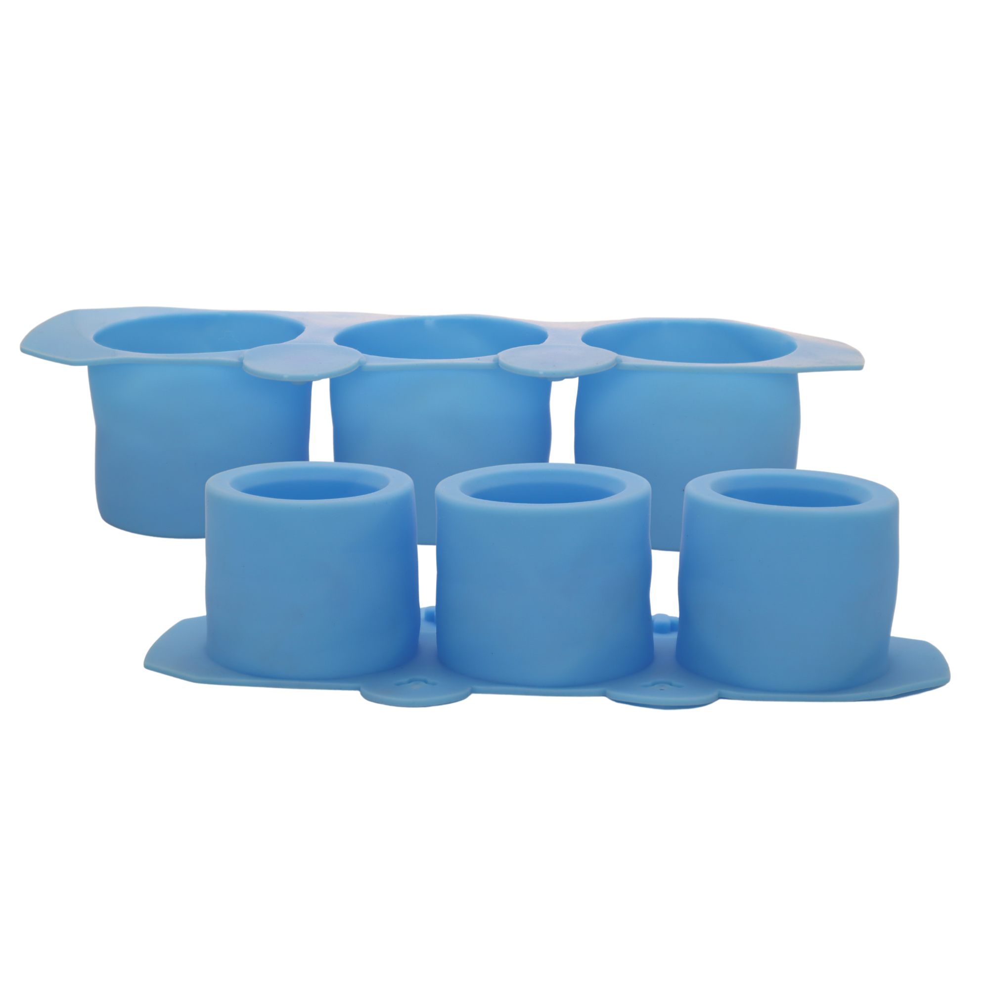 Moldes De Silicona Para Macetas Velas Ecomlab Y Manualidades Circular Azul.
