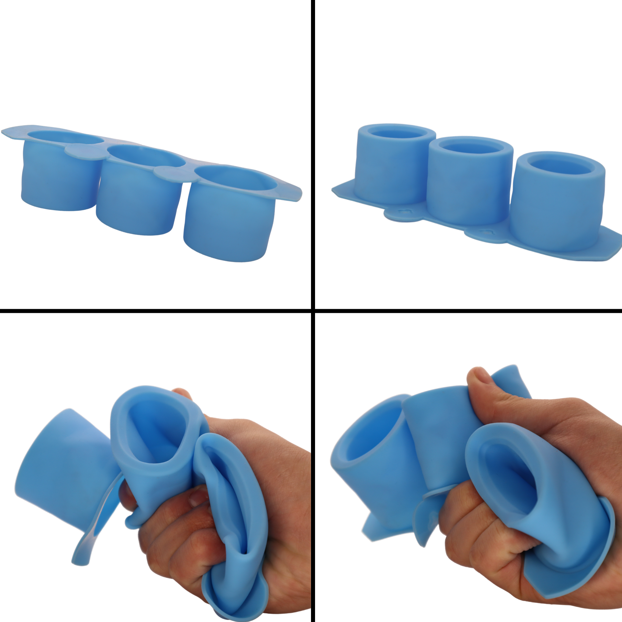Moldes De Silicona Para Macetas Velas Ecomlab Y Manualidades Circular Azul.