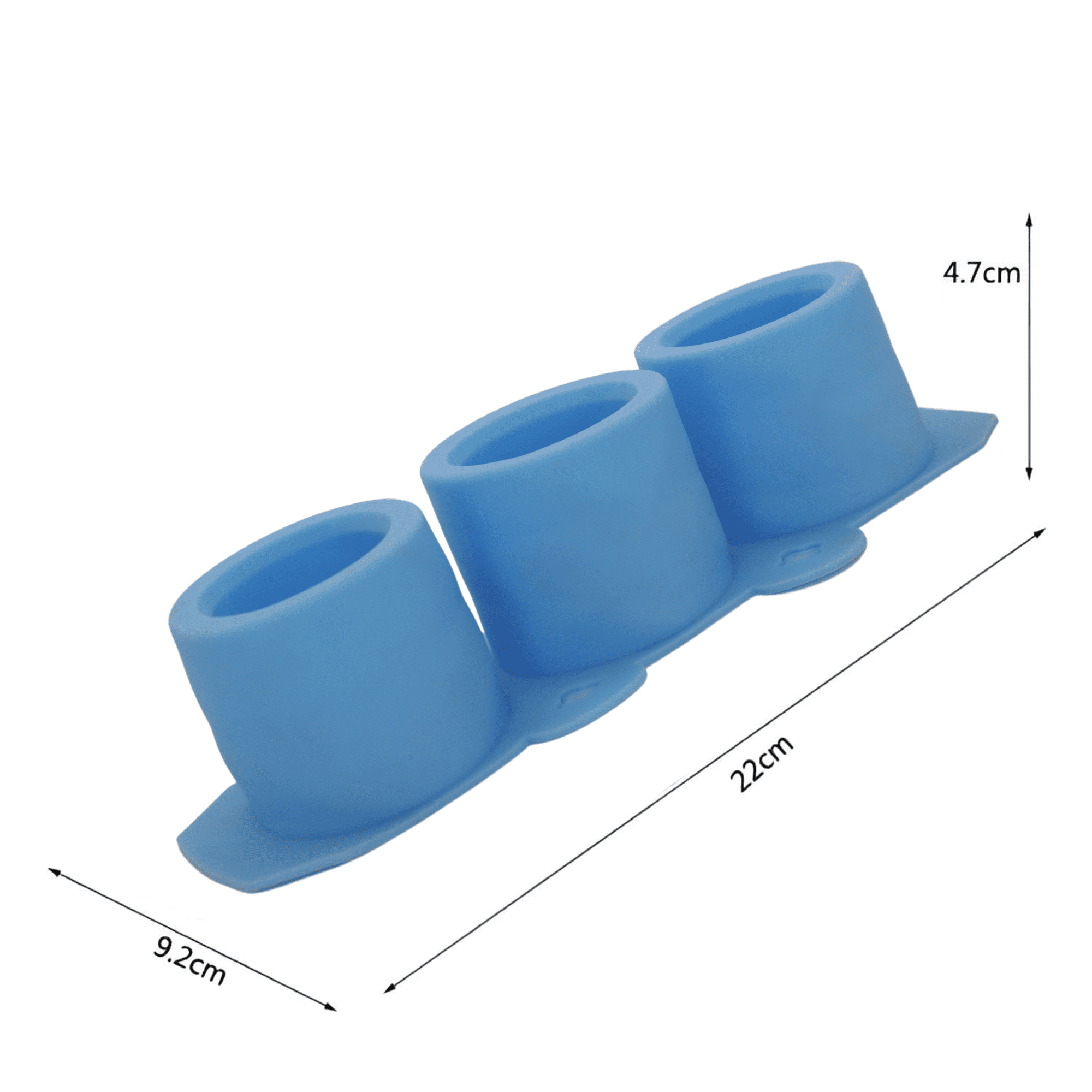 Moldes De Silicona Para Macetas Velas Ecomlab Y Manualidades Circular Azul.