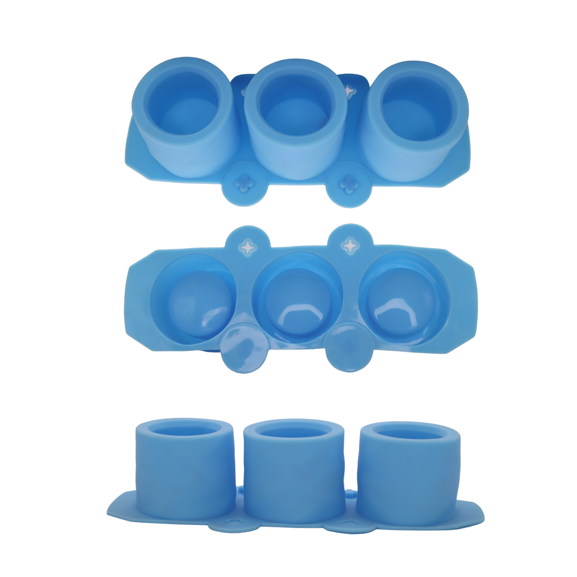 Moldes De Silicona Para Macetas Velas Ecomlab Y Manualidades Circular Azul.