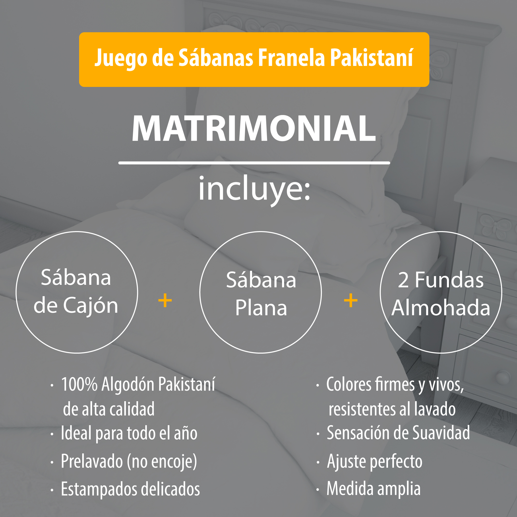 Sábana De Franela Matrimonial Estampado - Logum Algodón 100% - Tacto Suave.