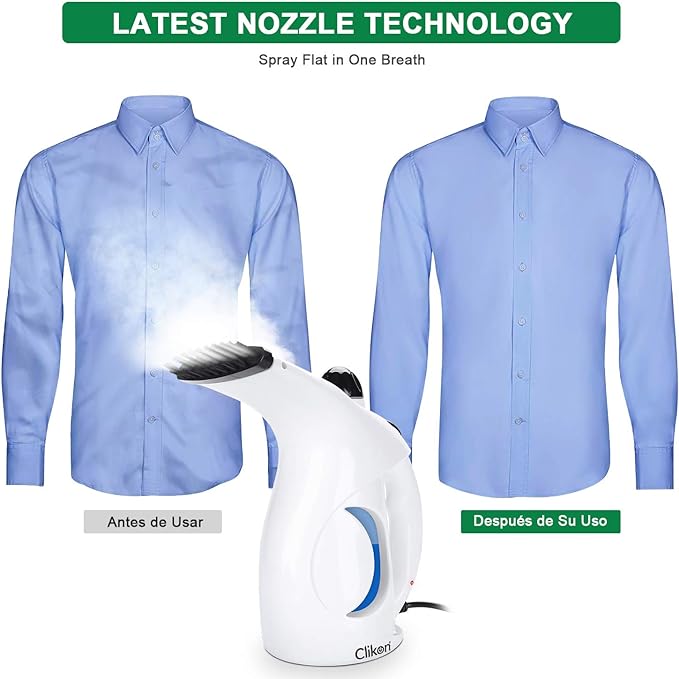 A Plancha de Vapor, Plancha Ropa Portatil, Plancha de Viaje Con Calefacción Rápida Vaporizador Con Tanque de Agua de 180 ml Ideal Para Vacaciones en el Hogar y Viajes de Negocios.