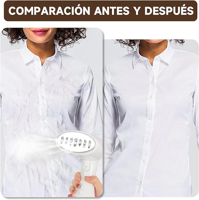 A POGEPE Plancha de Vapor para Ropa Vertical, Plancha de Vapor Portátil, Plancha de Vapor Vertical de Calentamiento Rápido con Depósito de Agua de 300ml, para Eliminación de Arrugas de Tela Rápida.