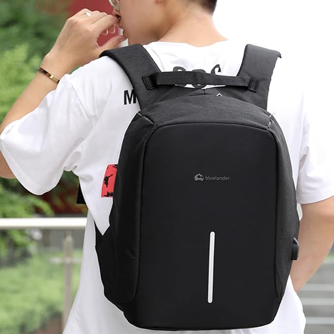A Bluelander Mochila Antirrobo para Laptop de Hasta 15.6 Pulgadas, Interior Expandible, Impermeable, 