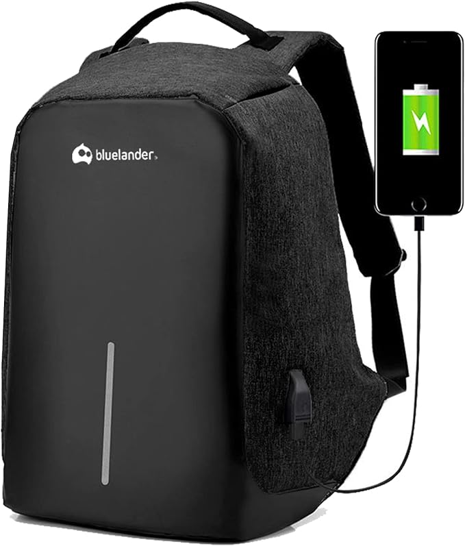 A Bluelander Mochila Antirrobo para Laptop de Hasta 15.6 Pulgadas, Interior Expandible, Impermeable, 