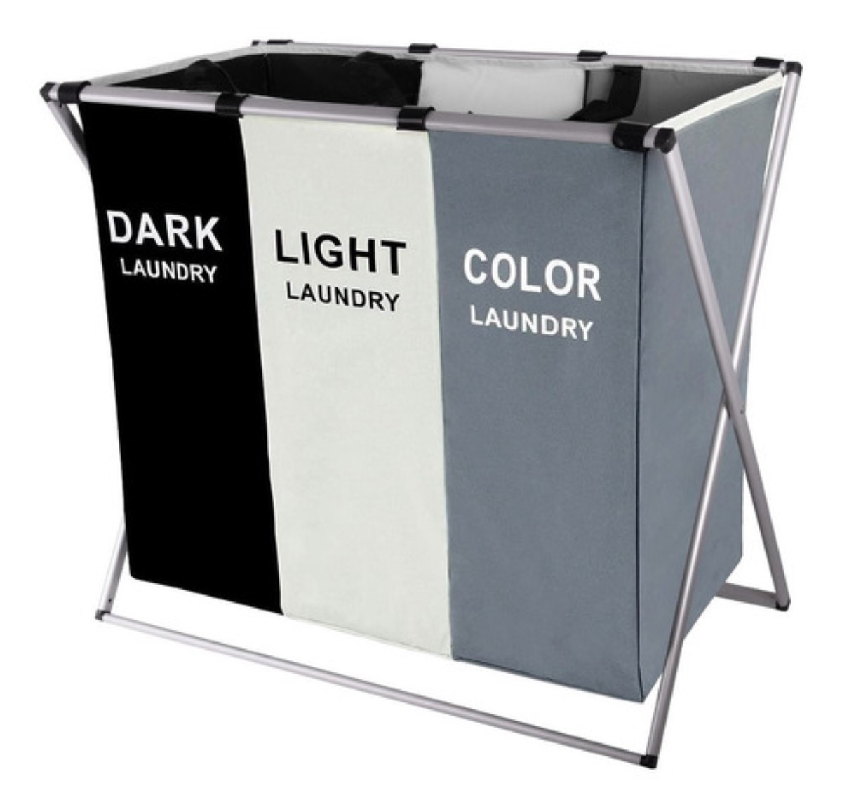 Cesto Ropa Sucia, Grande Con 3 Secciones Lavandería