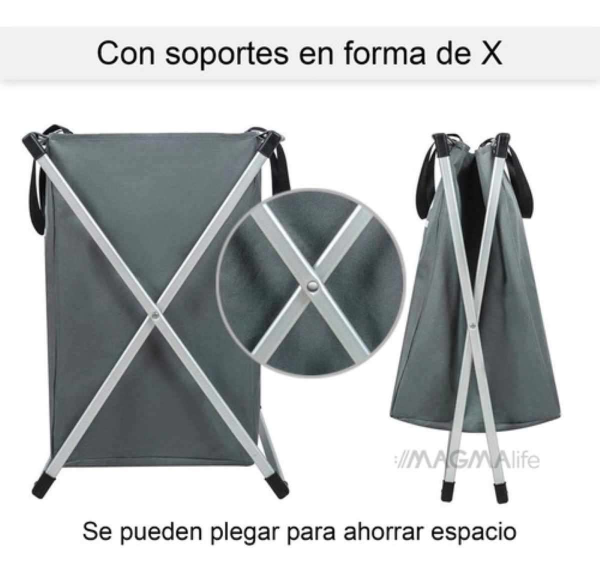 Cesto Ropa Sucia, Grande Con 3 Secciones Lavandería