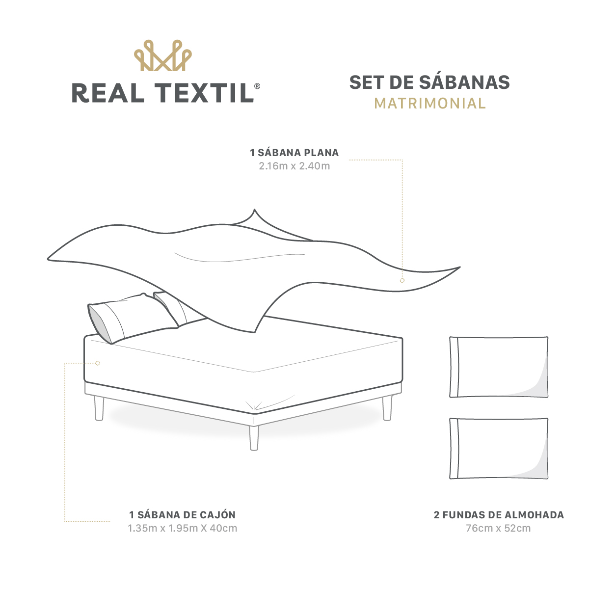 Sábanas de Satín Matrimonial Tipo Seda Suave y Lujosa Con Fundas Beige Real Textil.