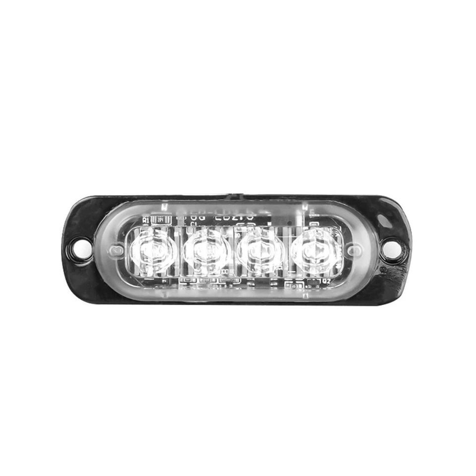 Luz estroboscópica azul advertencia coche camión moto barra de luz intermitente 12V 4 Led faro foco