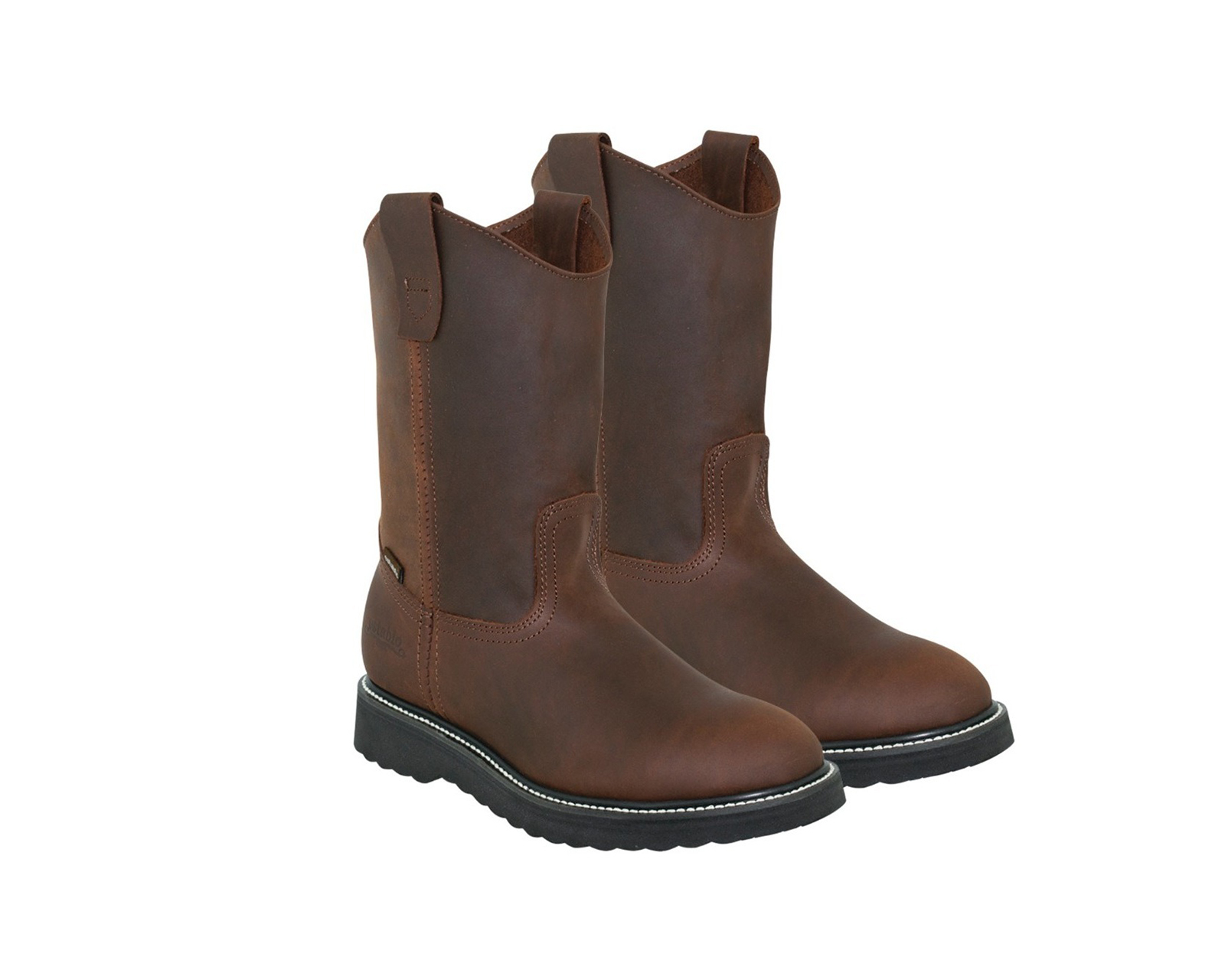 Bota De Trabajo Establo 507 Tipo Roper De Piel Color Cafe