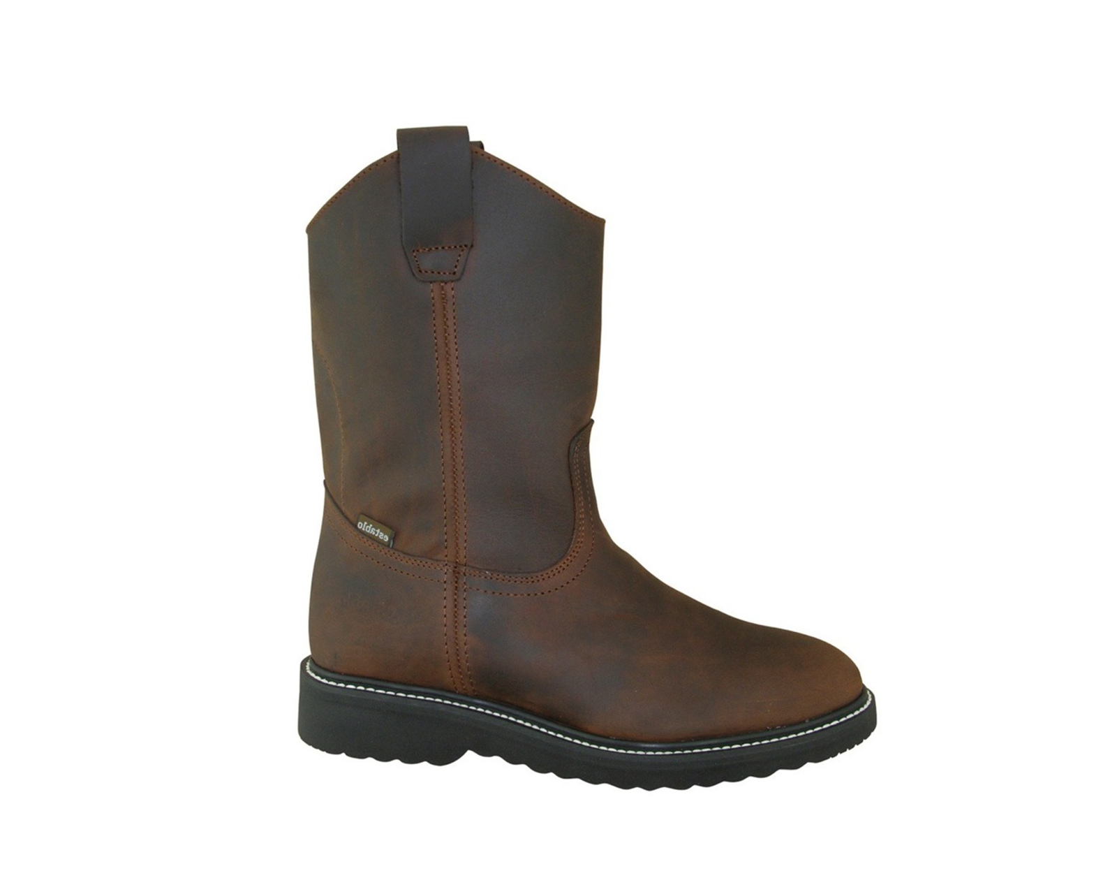 Bota De Trabajo Establo 507 Tipo Roper De Piel Color Cafe