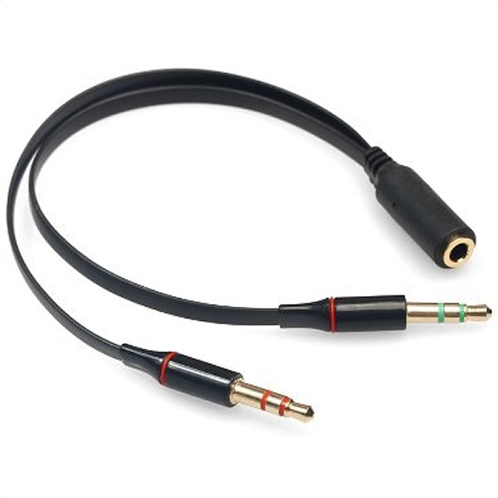 Cable Adaptador De Audio Stereo Y Brobotix 2x 3.5mm Macho a 3.5mm Hembra 651404.