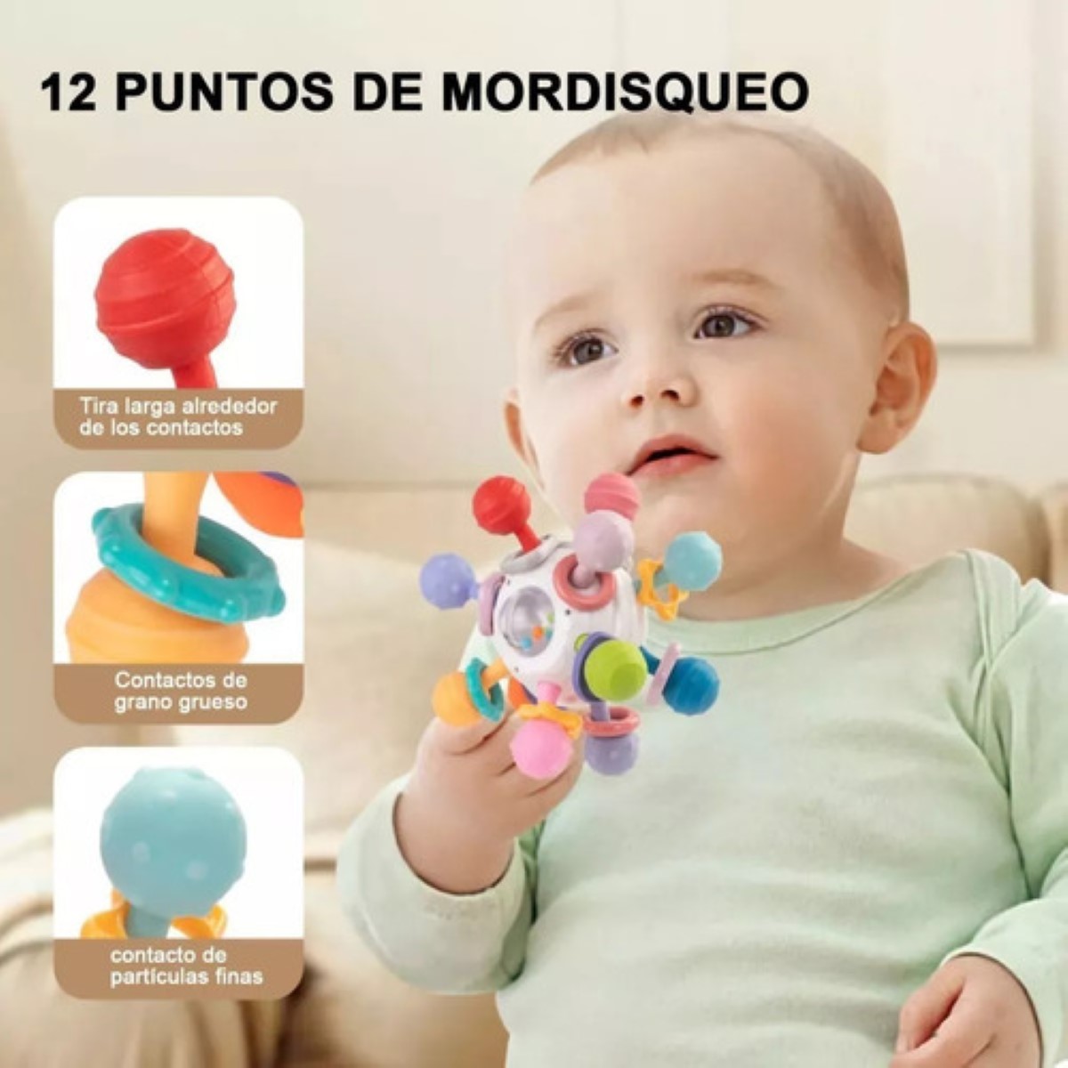 uguete Sonaja Mordedera Estimulación Sensorial Dentición Bo