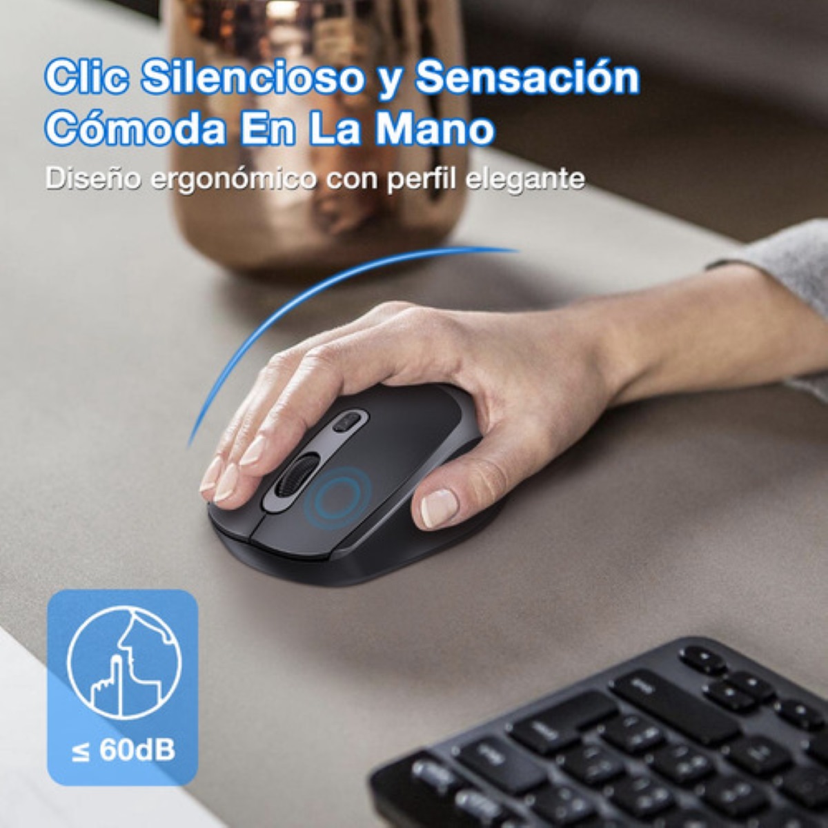 Ratón Inalámbrico Mouse Silencioso Portátil 2.4g 3 Dpi Ratón De Computadora Con Receptor Usb Para Laptop, Pc, Notebook Pilas Aa Incluidas