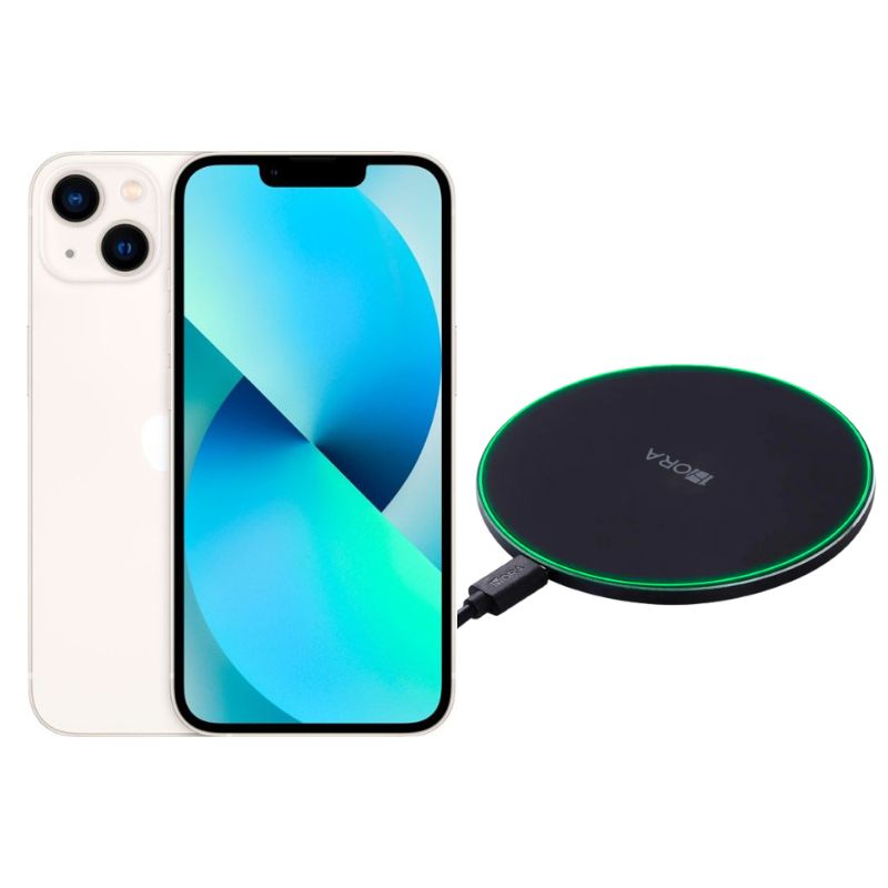 iPhone 13 256GB Blanco Reacondicionado Grado A + Cargador Genérico