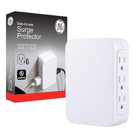 SURGE PROTECTOR TAP, 6 OUTLET 1500 J SIDE ACCESS.