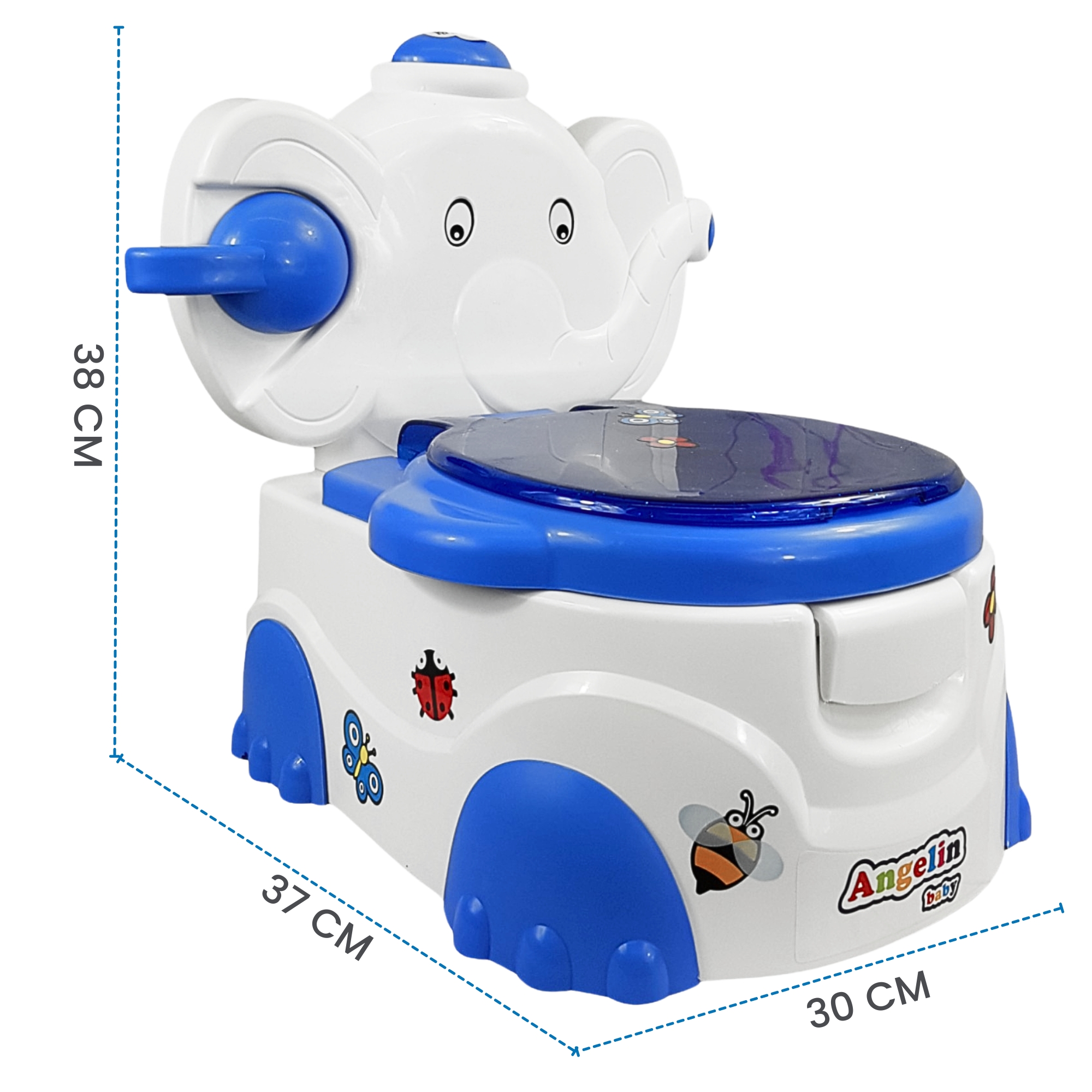 Baño Entrenador Musical para Niño Niña Dispensador de Papel  - Azul.
