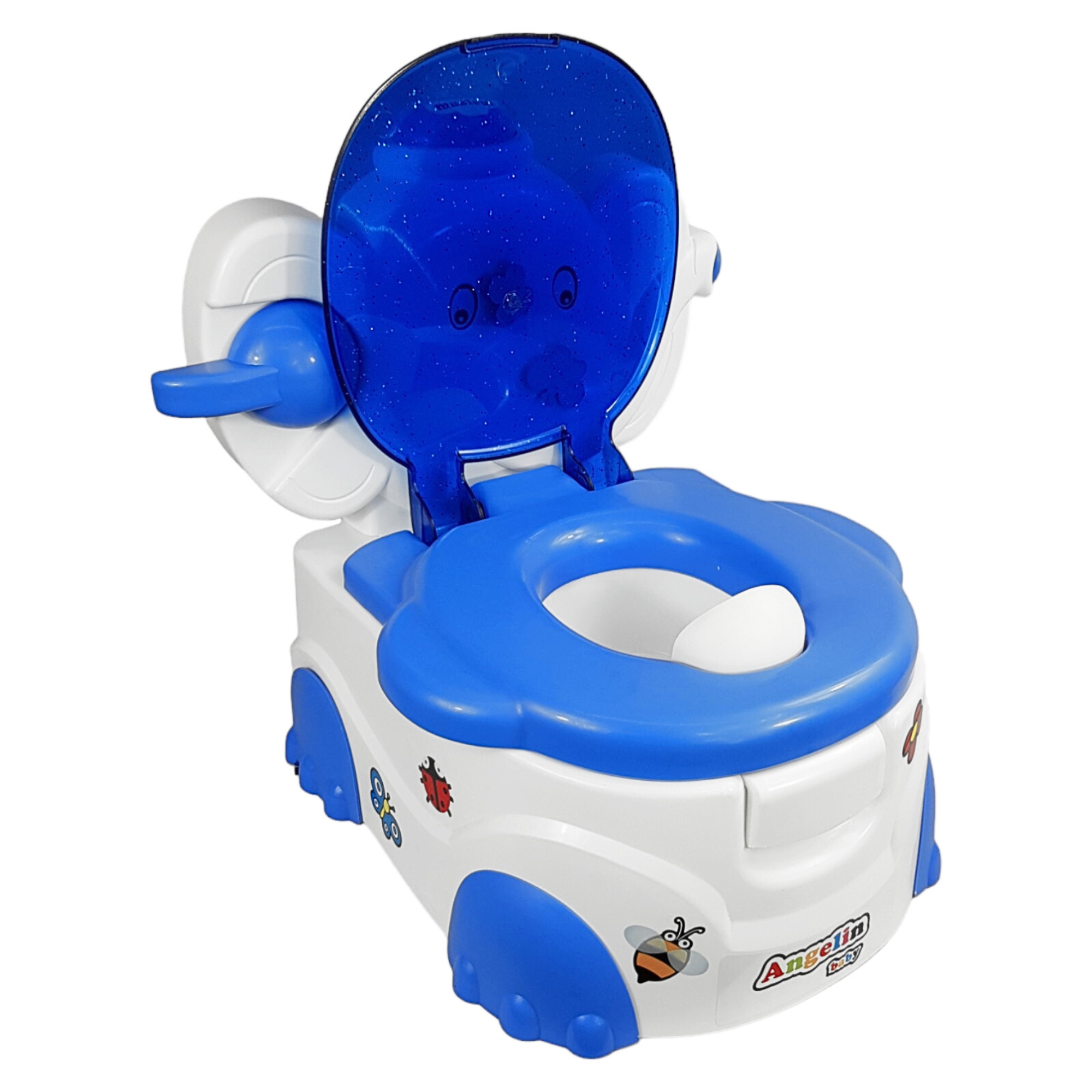 Baño Entrenador Musical para Niño Niña Dispensador de Papel  - Azul.