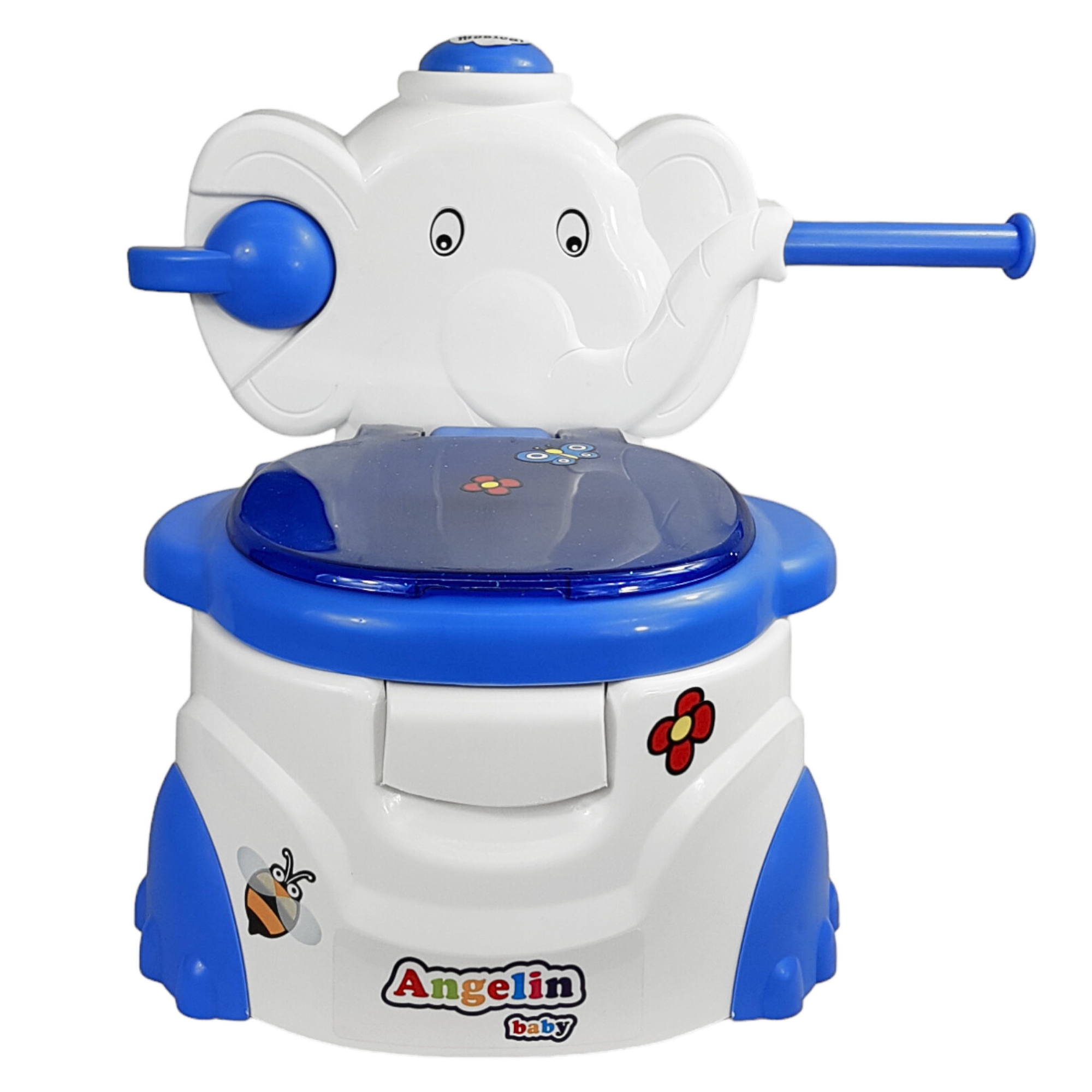 Baño Entrenador Musical para Niño Niña Dispensador de Papel  - Azul.