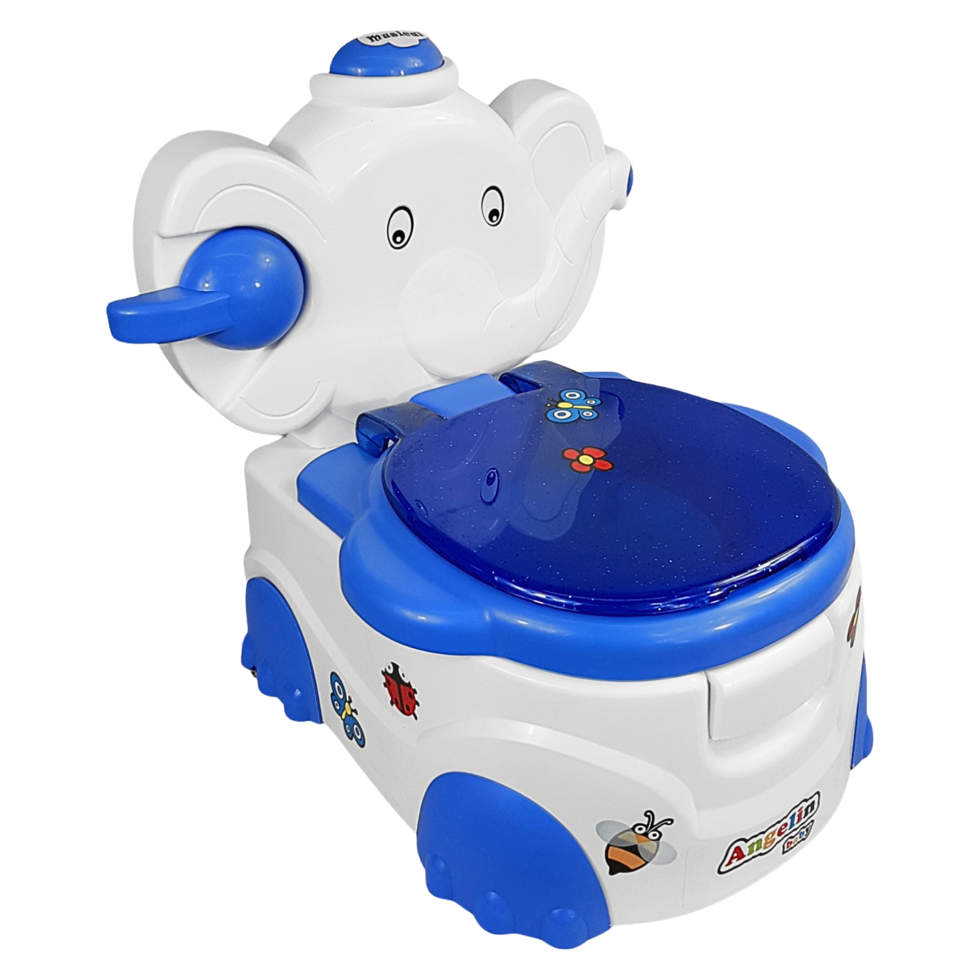 Baño Entrenador Musical para Niño Niña Dispensador de Papel  - Azul.