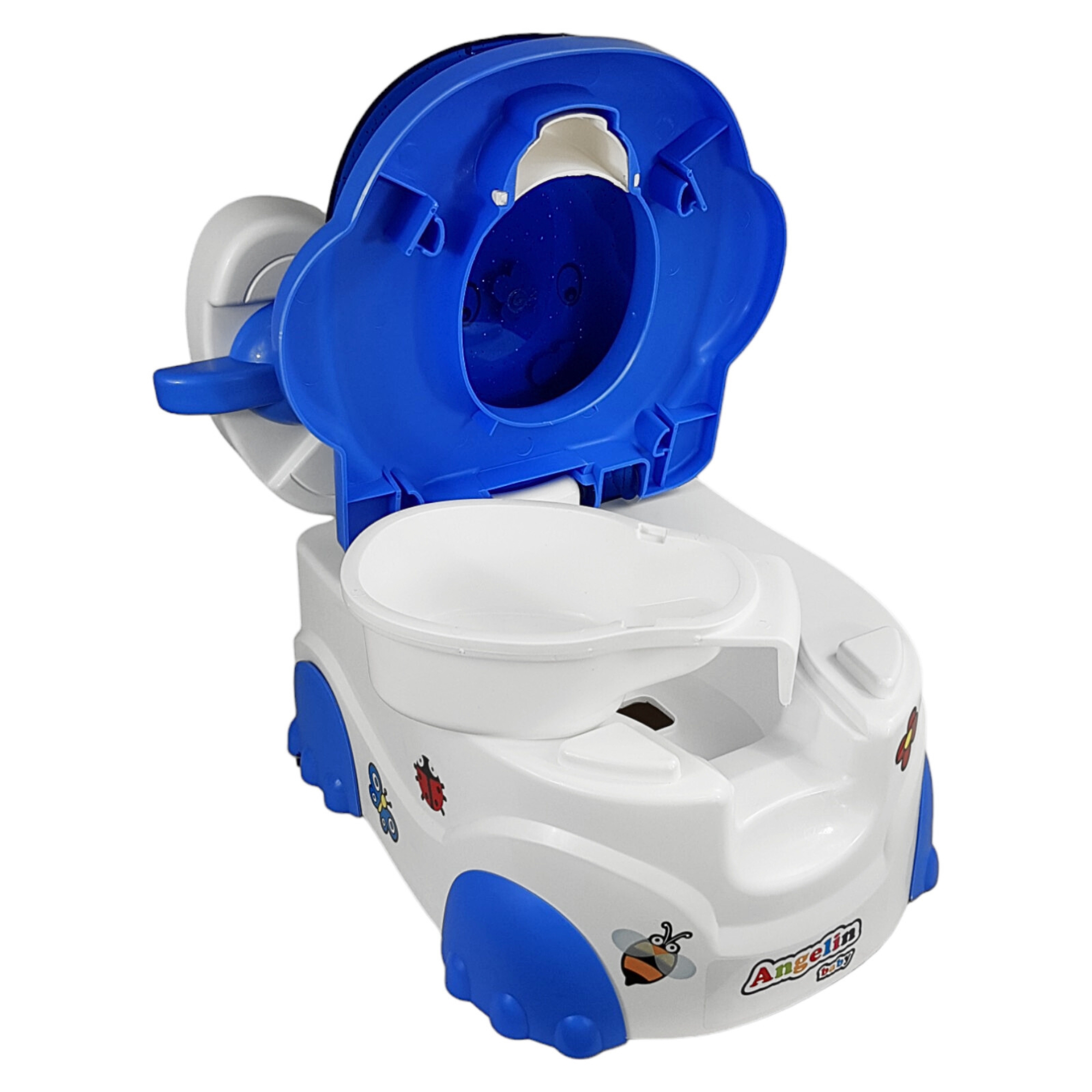 Baño Entrenador Musical para Niño Niña Dispensador de Papel  - Azul.