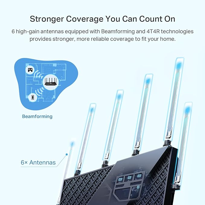 TP-Link Router AX5400 WiFi 6 (Archer AX73) - Enrutador de Internet inalámbrico Gigabit de Banda Dual,