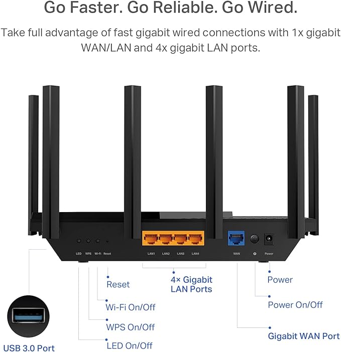 TP-Link Router AX5400 WiFi 6 (Archer AX73) - Enrutador de Internet inalámbrico Gigabit de Banda Dual,