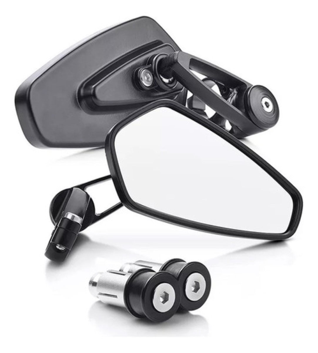 Espejo Retrovisor Para Motocicleta 22 Mm Aluminio/vidrio