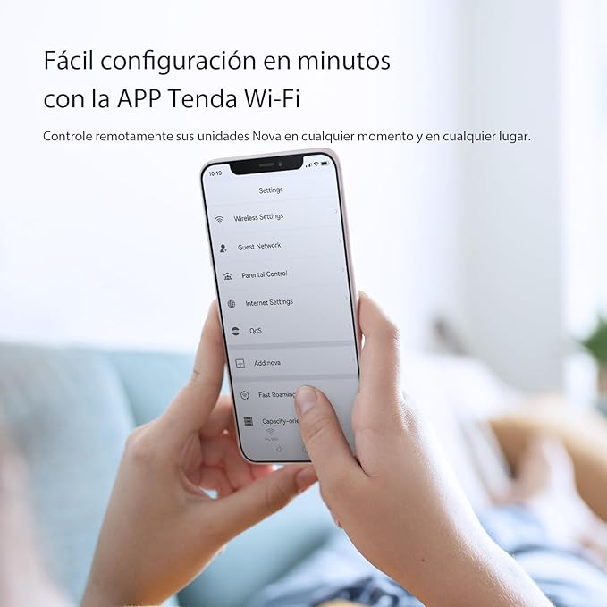 Tenda Nova WiFi Mesh System MW3 - Router WiFi de Malla para Todo el hogar AC1200, hasta 867 Mbps en 5 GHz, Cubre hasta 300 ㎡, Red de Malla de Doble Banda, Funciona con Alexa, 3-Pack.