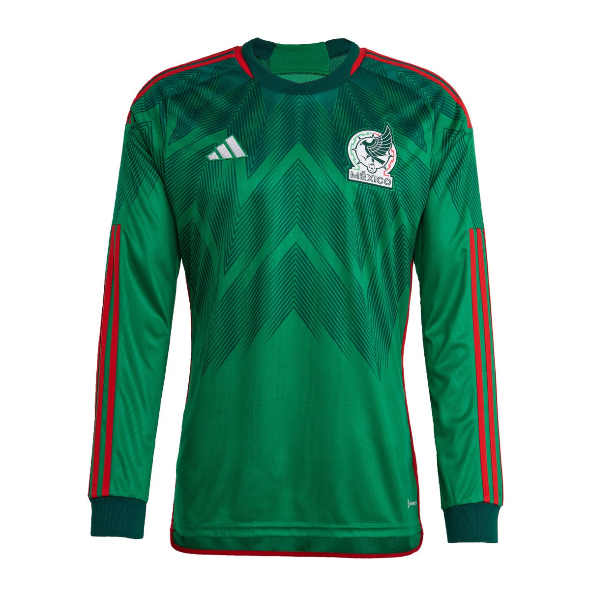 Jersey Original Adidas de la Selección Mexicana local manga larga mundial Qatar 2022 HE8850.