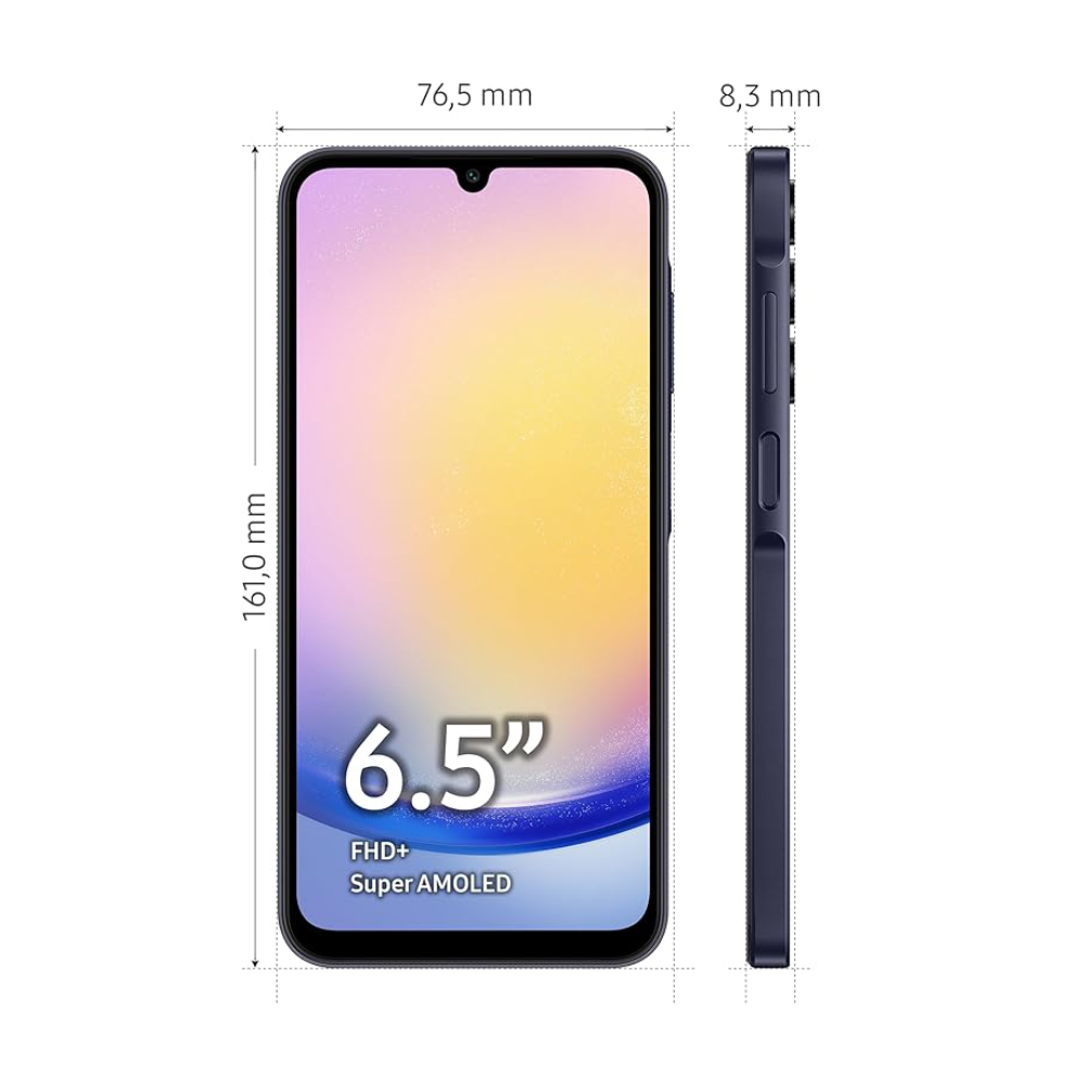 Samsung Galaxy A25 5G Dual SIM 256GB 8GB Ram 5000mAh 25 W - Negro Azulado.