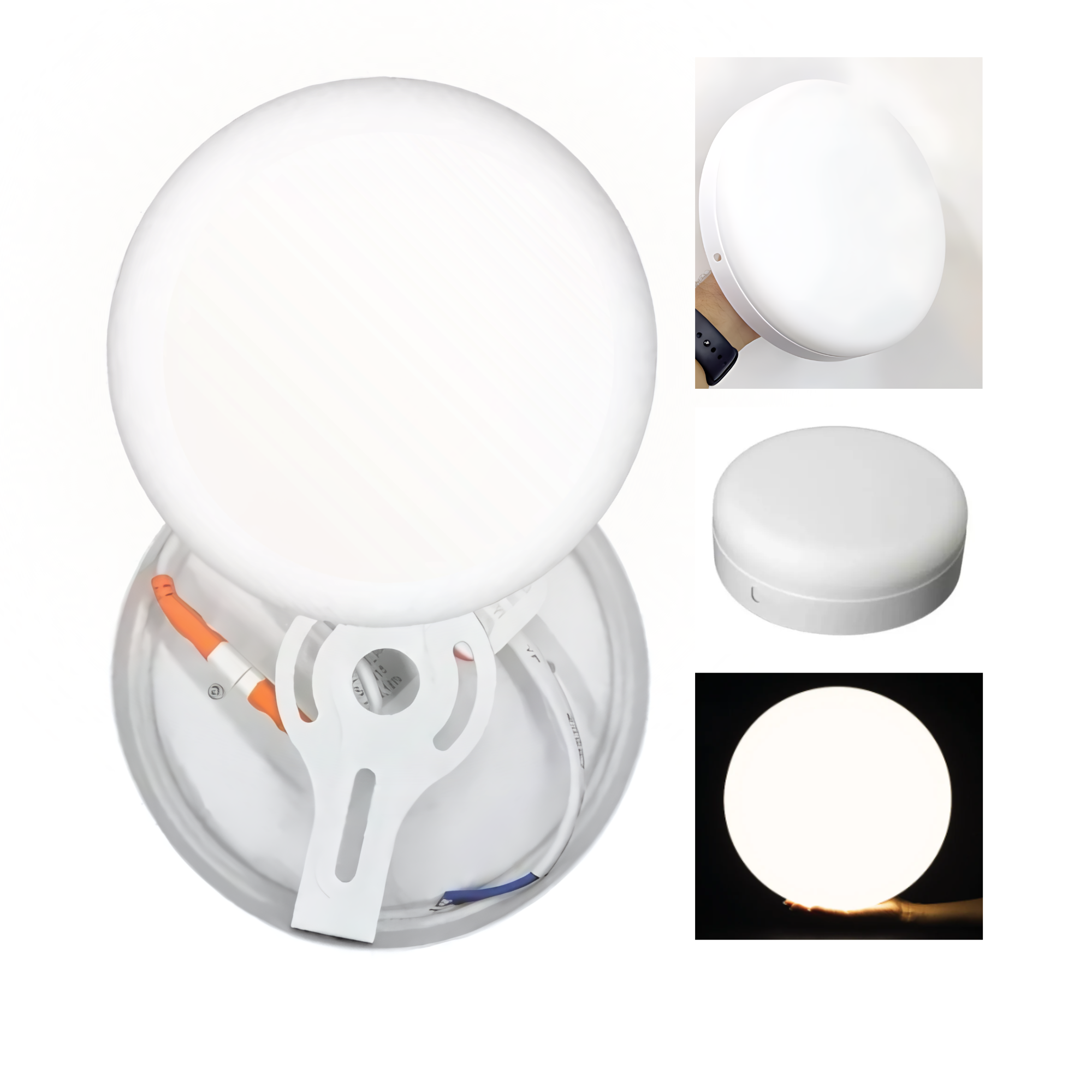 Lampara de techo para Sobreponer Led 24w Super Potente Tipo Aspirina 17CM Luz blanca 6500K 2 PZAS