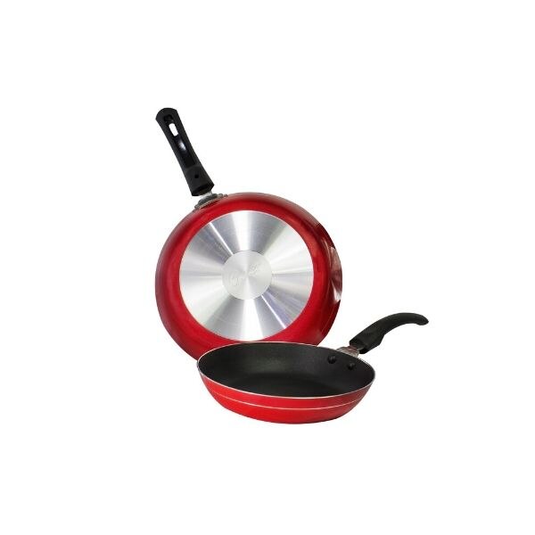 Sartén de aluminio Oster de 26cm mango baquelita y difusor de calor, color negro modelo 85045.01R.